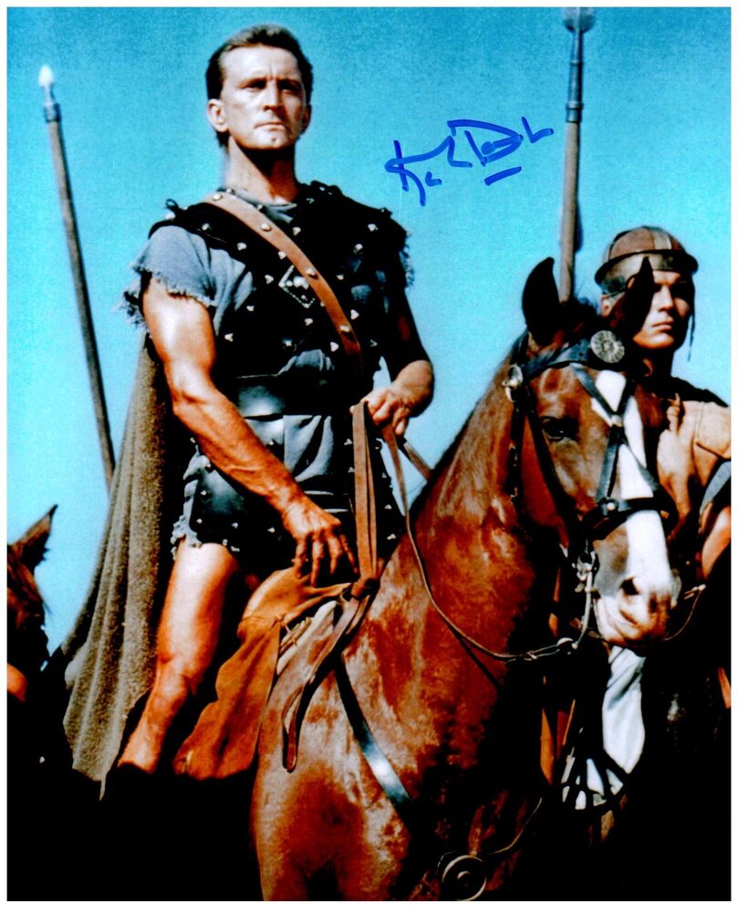 KIRK DOUGLAS Signed Autographed 'SPARTACUS' 8x10 Photo Poster painting D