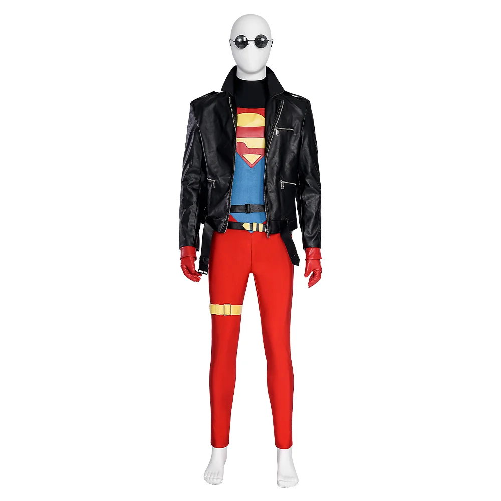 DC Superboy Conner Kent Jumpsuit Outfit Cosplay Costume