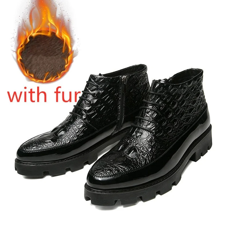 Handmade Classic Men Boots lace up High Quality Leather Men Dress Shoes fashion Outdoor Autumn Man Moccasins Men Ankle Boots