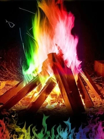 pornhint Pornhint 10g/15g/25g Magic Fire Colorful Flames Powder Bonfire Sachets Pyrotechnics Magic Trick Outdoor Camping Hiking Survival Tools