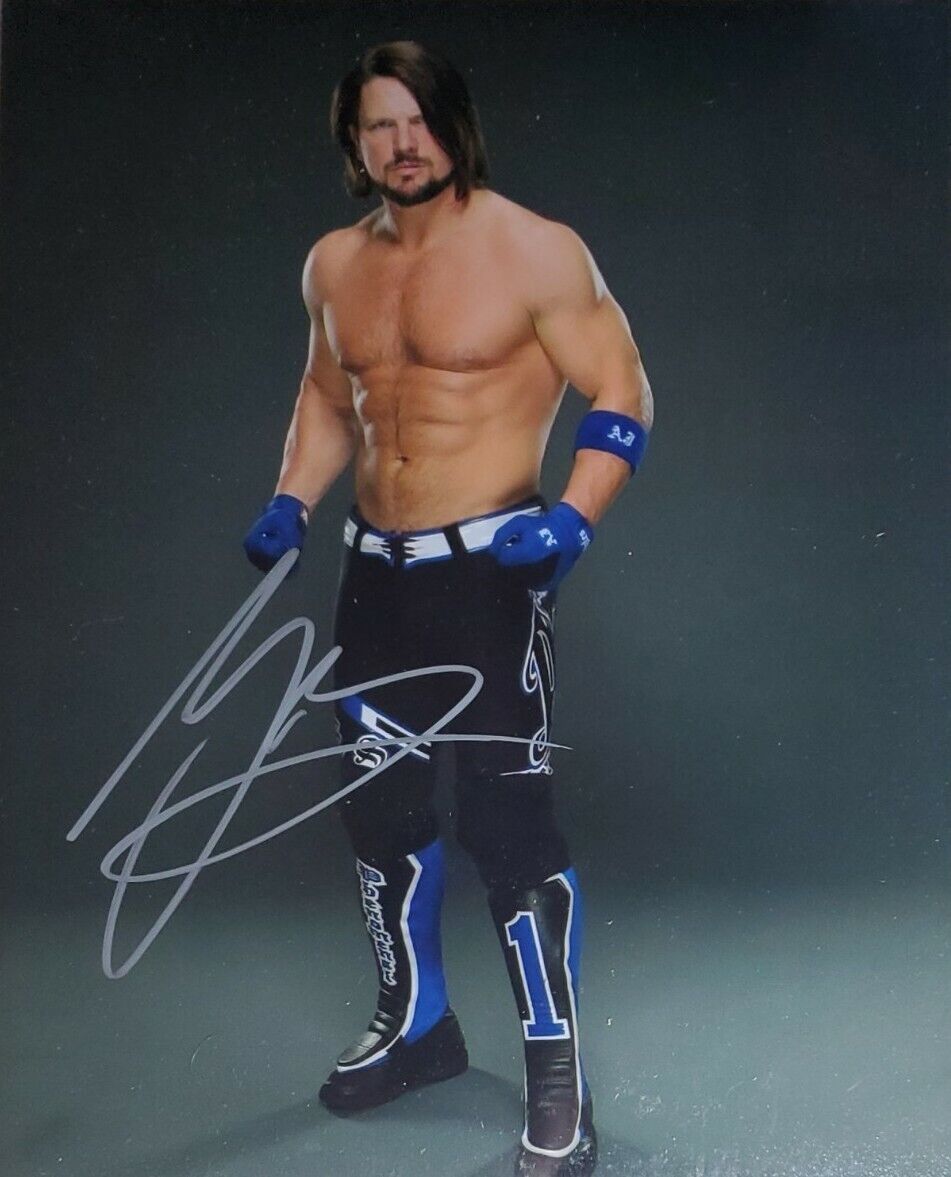 A.J. Styles Authentic Autographed 8x10 Photo Poster painting w/ COA