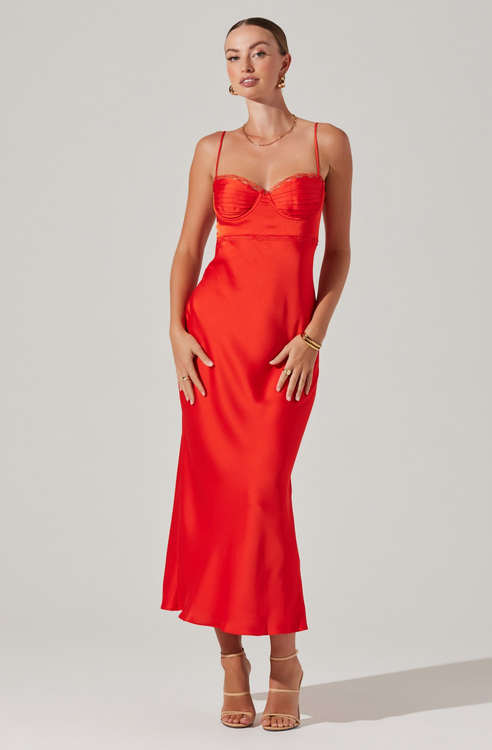 chinese dress ladies Florianne Navy Floral Print Ruched Bandeau Maxi Dress – Club L London main image 1