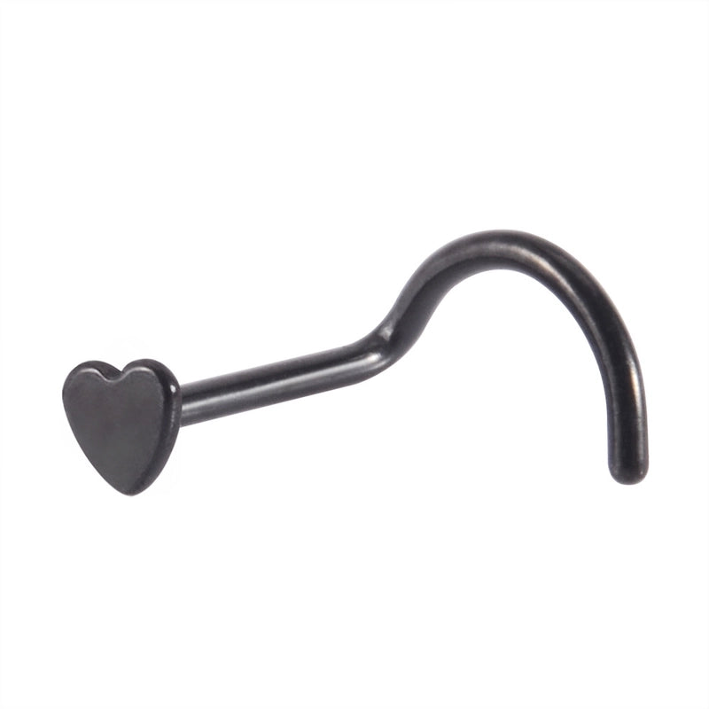 1 Piece Nose Rings & Studs Casual Minimalist Classic Style Heart Shape 304 Stainless Steel Plating 18K Gold Plated Nose Rings & Studs