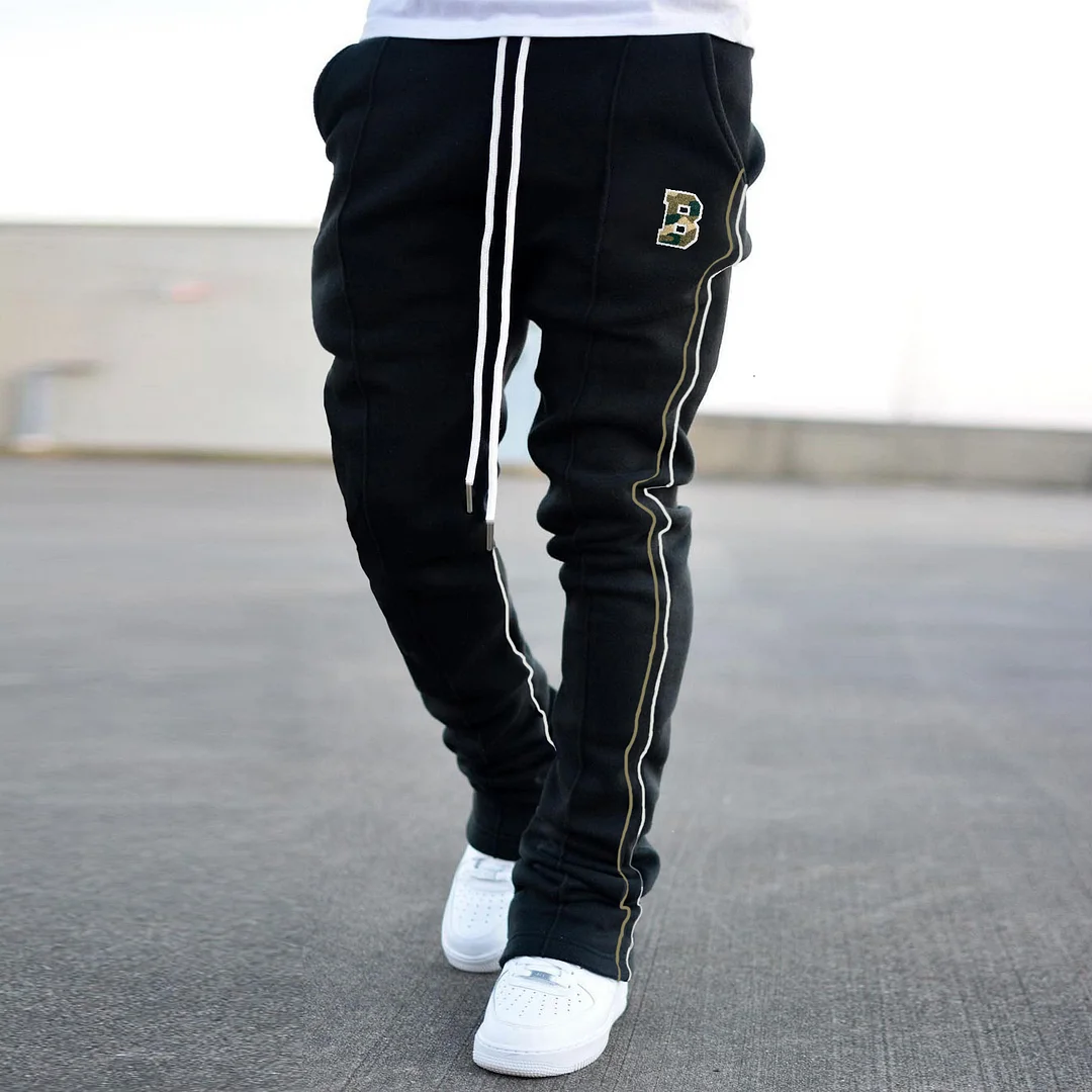 Retro Print Tide Brand Street Contrast Pants