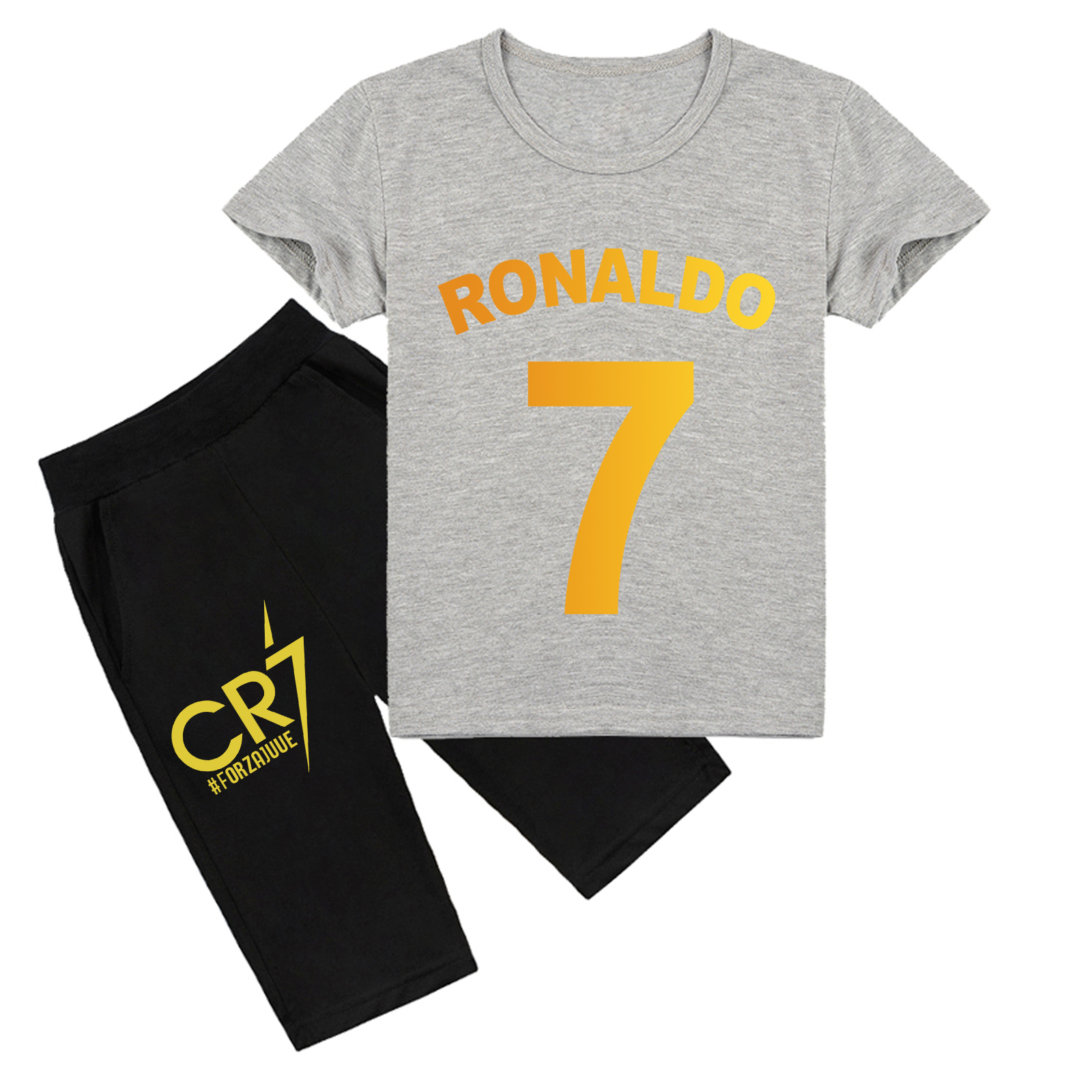 Mayoulove Cristiano Ronaldo Kids Shorts Set - Stylish Sportswear for Boys  Girls, Perfect for Active Play-Mayoulove