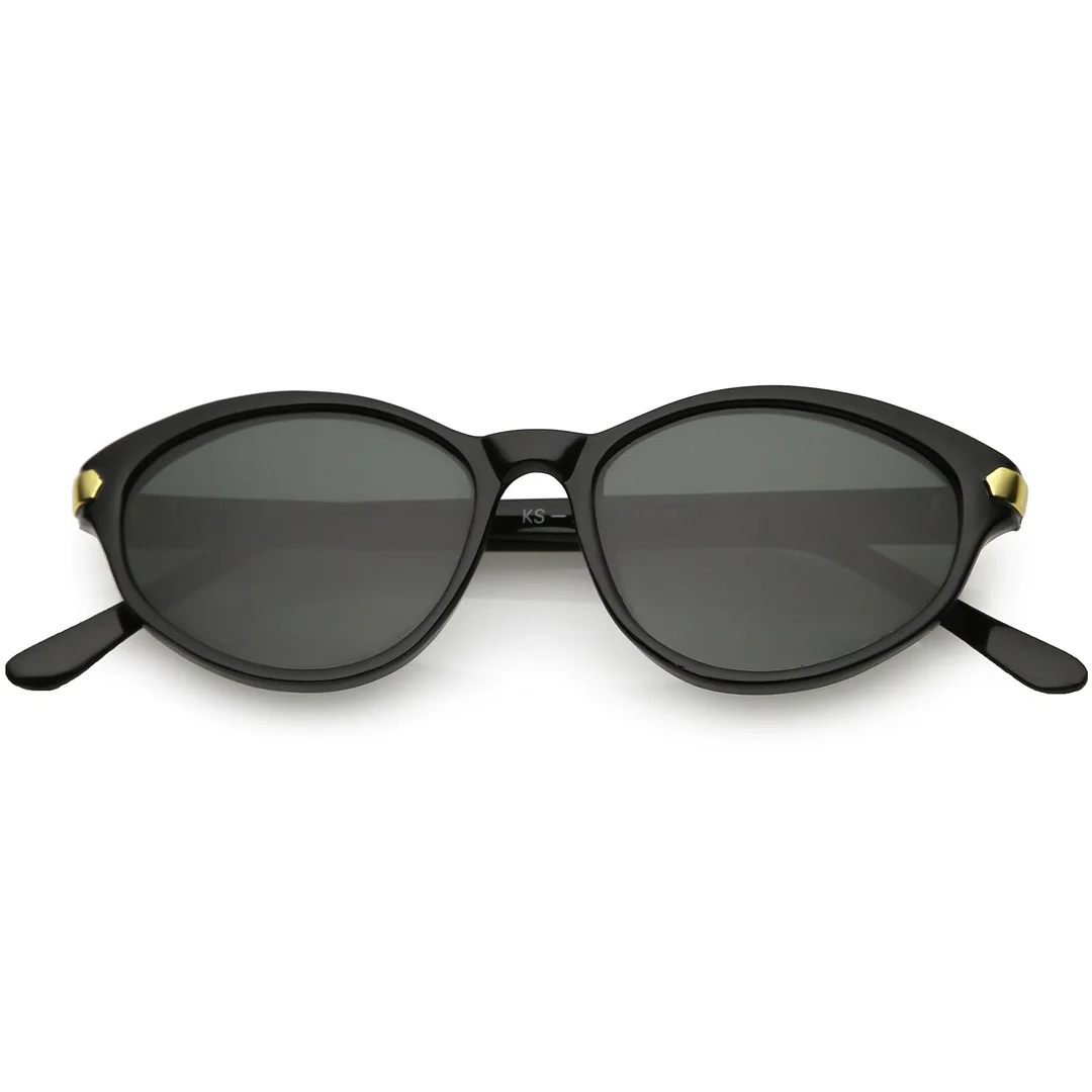 True Vintage Cat Eye glasses Metal Arrow Detail Glass Lens 50mm