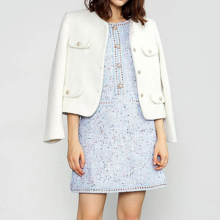 April Ivory Button Up Jacket QueenFunky