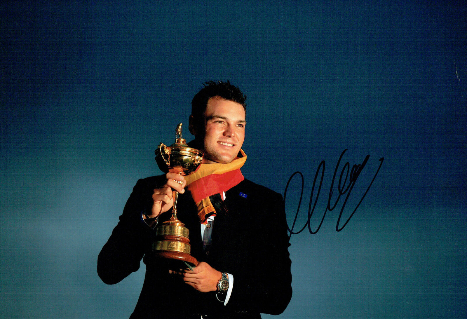 Martin KAYMER 12x8 Photo Poster painting Signed Autograph 2014 Ryder Cup WINNER GOLF AFTAL COA