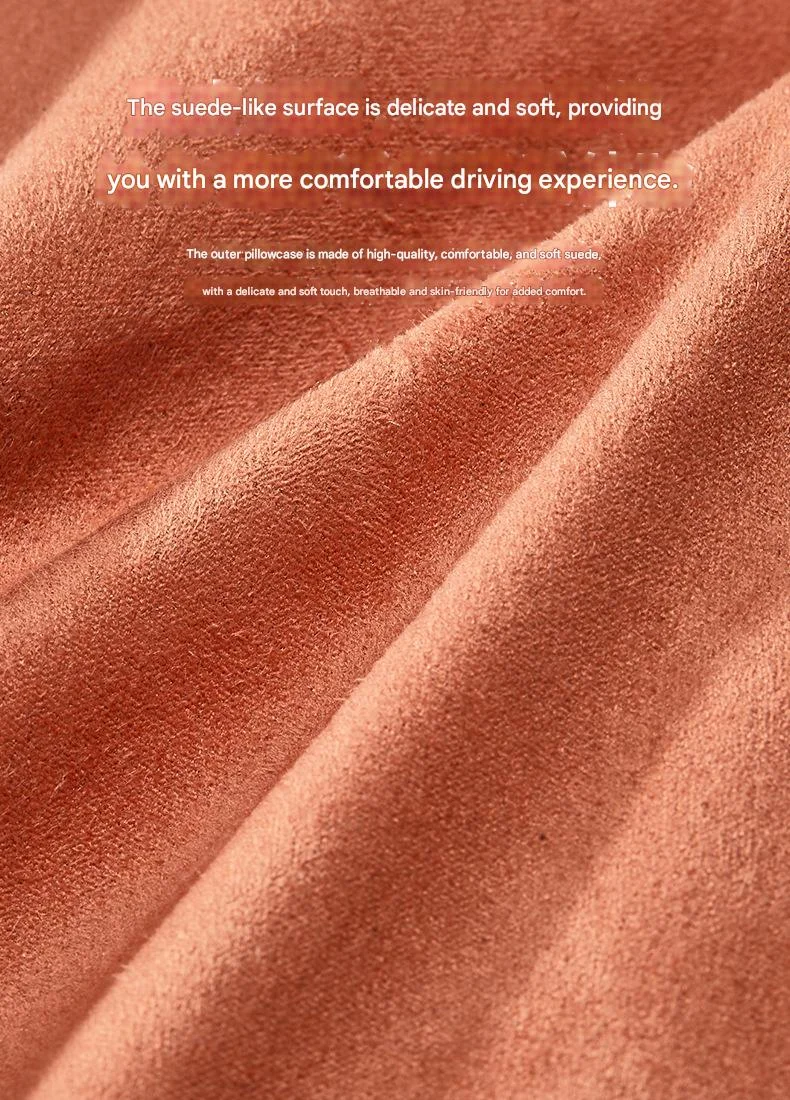 2026 Latest Model Car Seat Ergonomic Suede Headrest and Lumbar Support