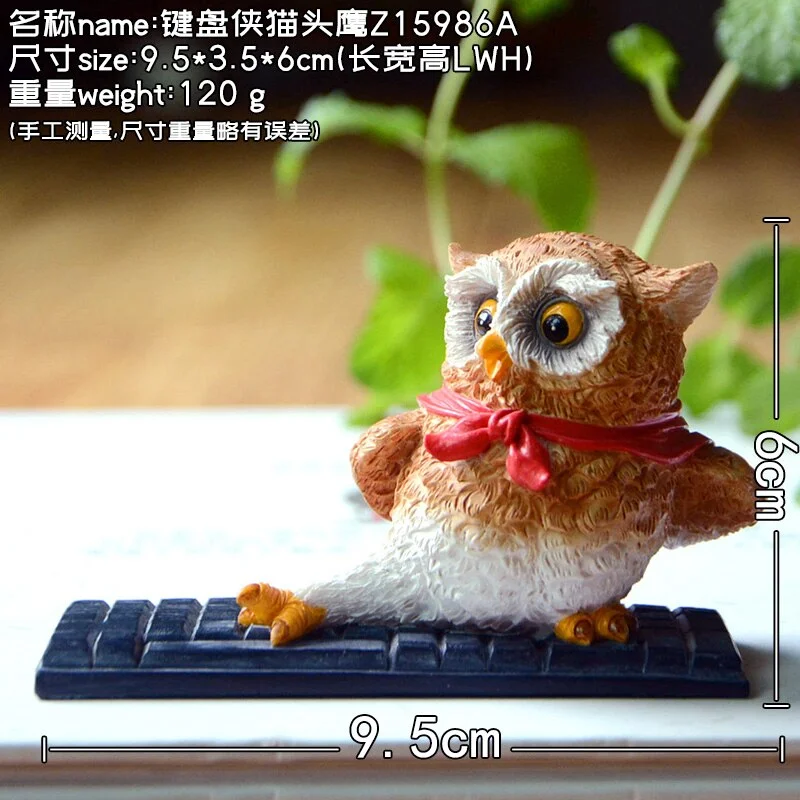 Creative Cute Bird Owls Statue Simulation Animal Miniature Fairy Garden & Terrarium Desktop Ornament Home Decoration Resin Gift