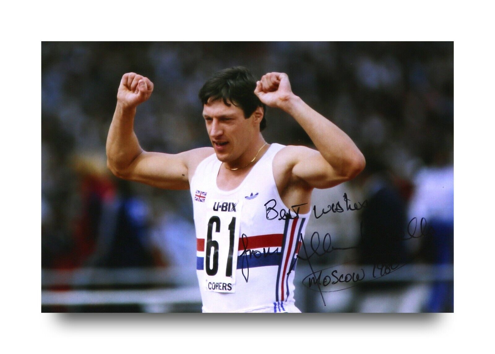 Allan Wells Signed 6x4 Photo Poster painting Olympic Champion Moscow 1980 Genuine Autograph +COA