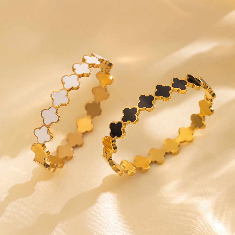 Ellipse Titanium Steel Electroplating Bangles