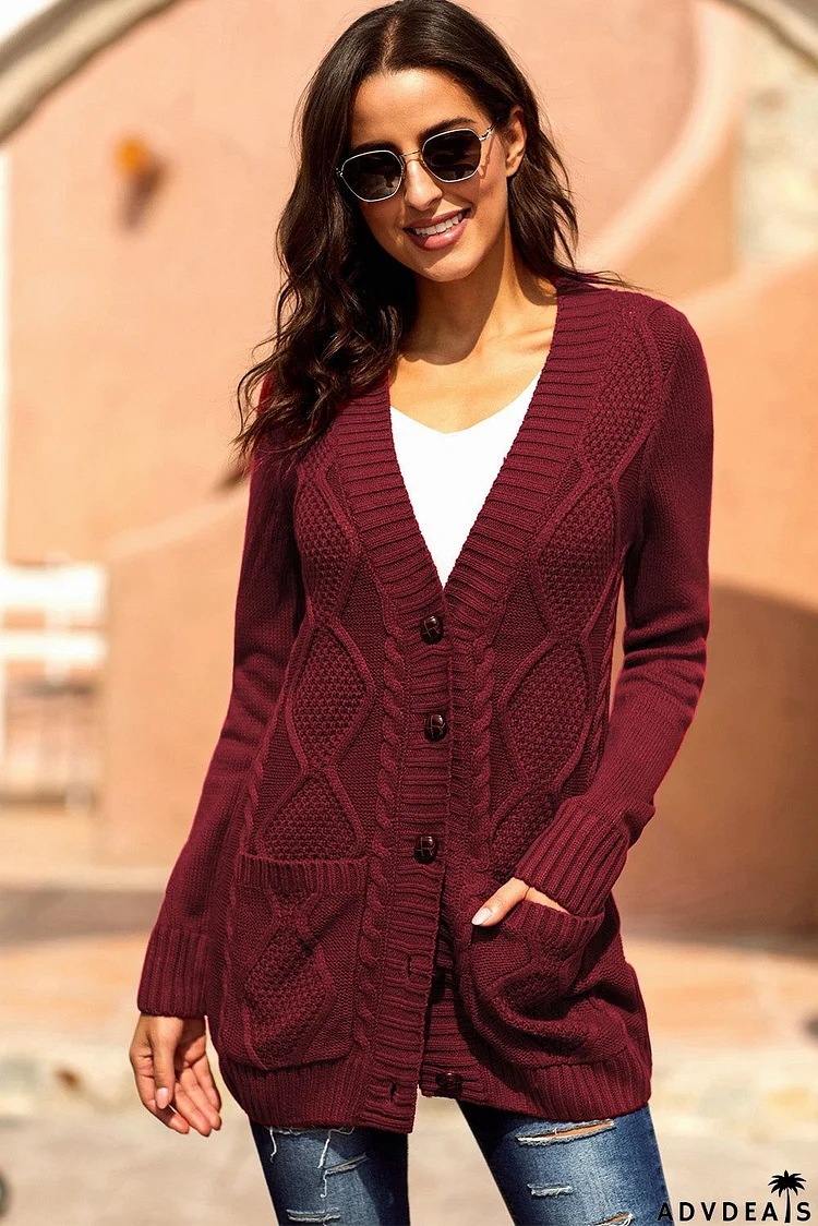 Buttons Closure Cardigan