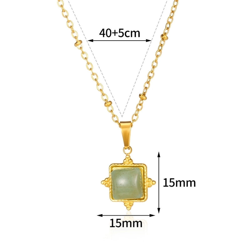 Bohemian Round 304 Stainless Steel Plating Pendant Necklace