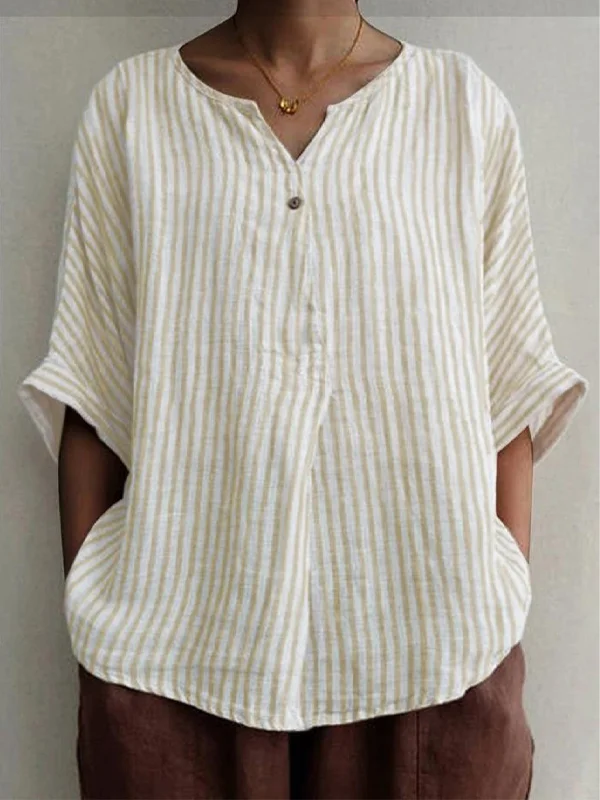 Casual Retro Cotton Linen Long Sleeve Shirt