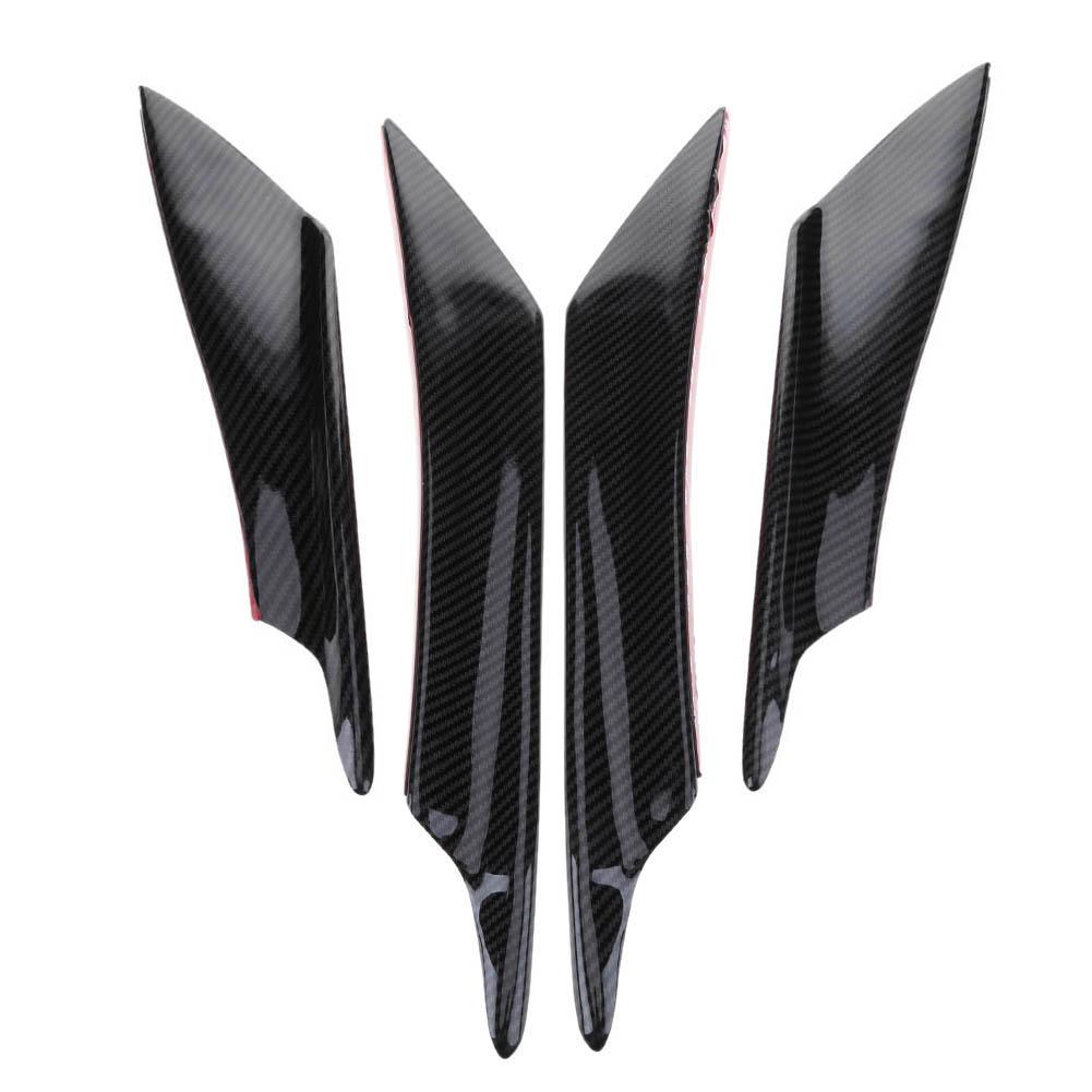 

4pcs Carbon Fiber Color Car Front Bumper Splitter Fins Body Spoiler Canards, 501 Original