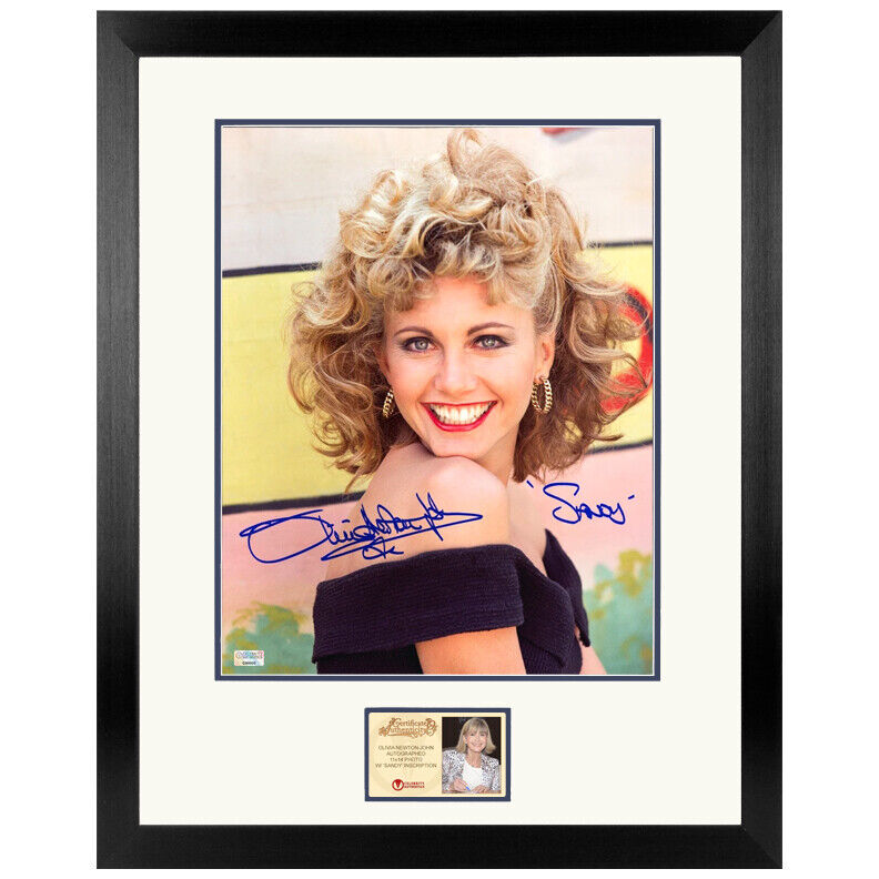 Olivia Newton-John Autographed Grease Sandy 11x14 Framed Photo Poster painting