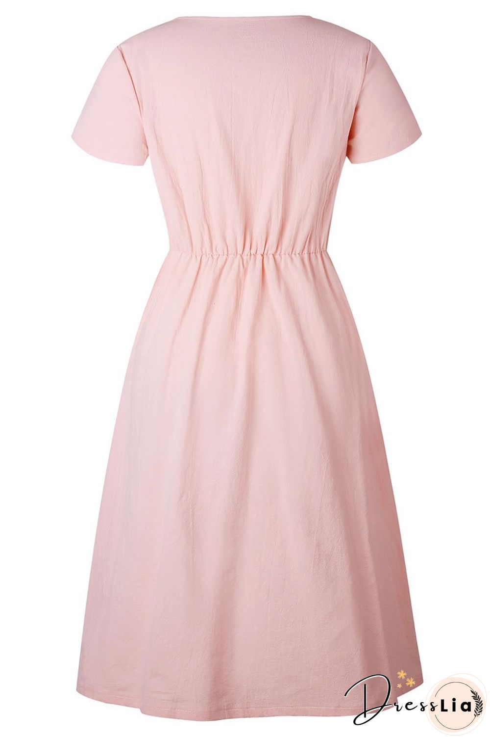 V-neck Pocket Midi Dress(4 Colors)