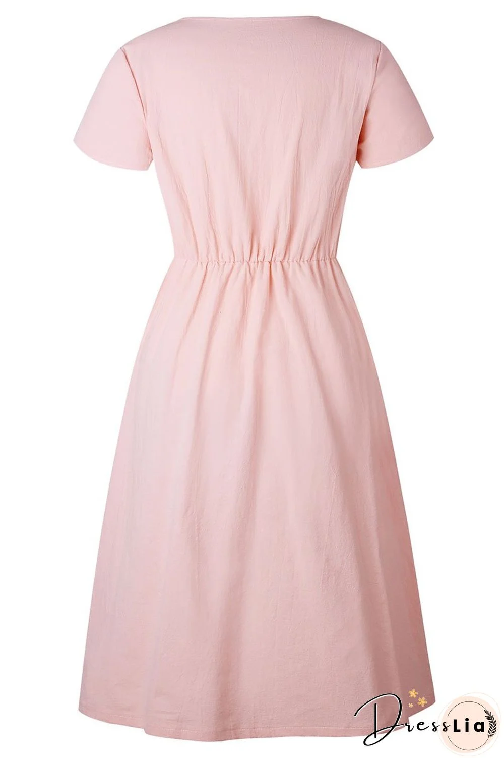 V-neck Pocket Midi Dress(4 Colors)