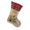 DIY Diamond Painting Christmas Stockings Hanging Ornaments Large Capacity Xmas Socks Pendant Wear Resist Candy Gift Storage Bags for Family Christmas Holiday Party Decoration (Christmas candles)