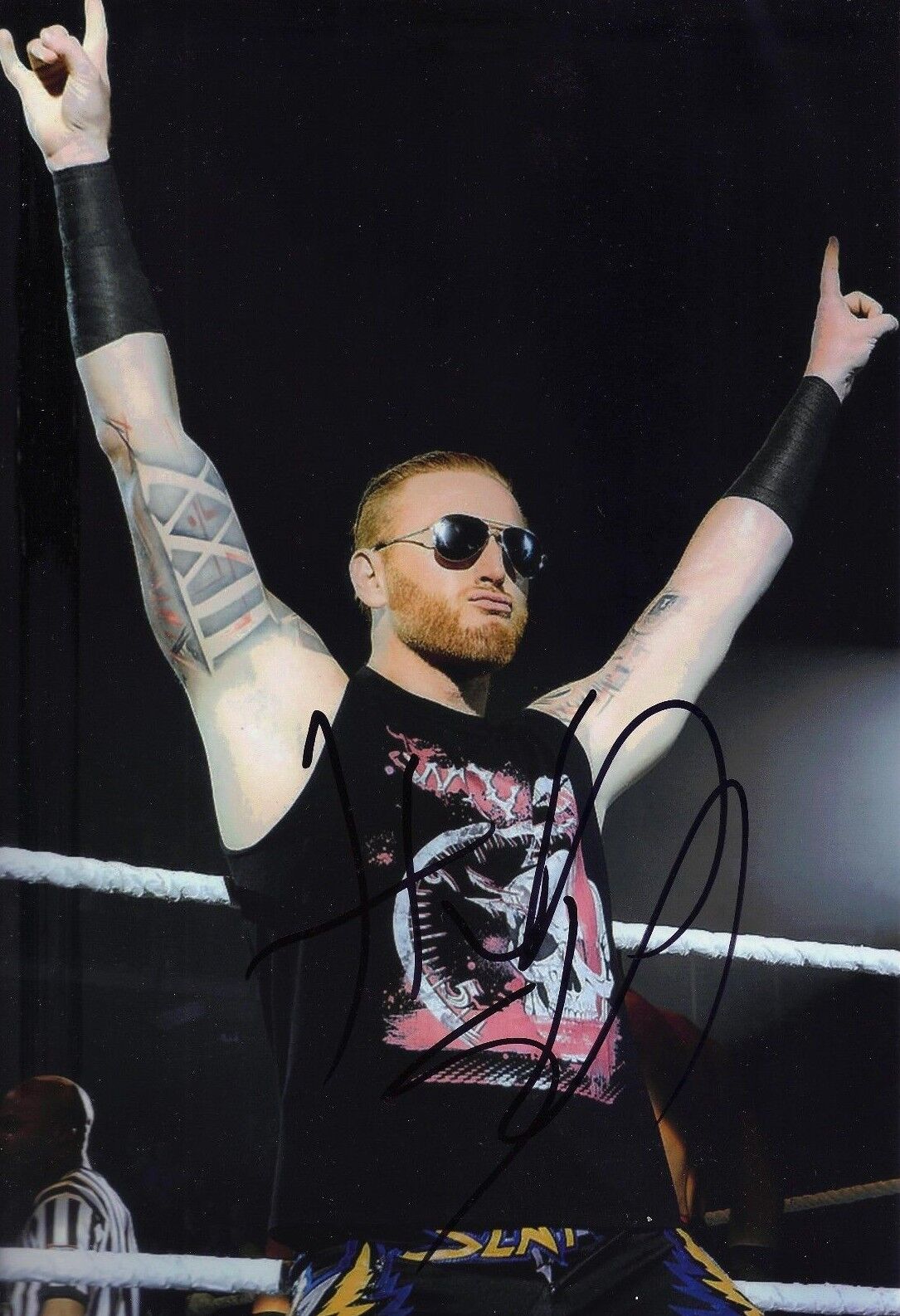 Heath Slater Signed 12X8 Photo Poster painting WWE WWF UFC Genuine Signature AFTAL COA (7132)