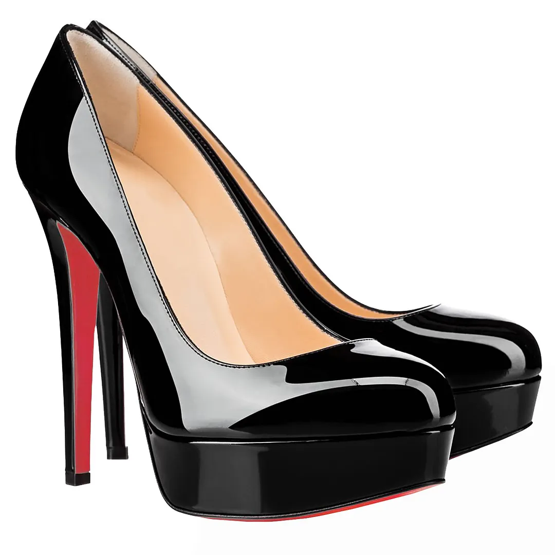 150mm Sky High Platform Red Soles Pumps Patent-vocosishoes