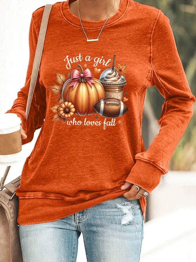 Women'S Autumn Season Print Sweatshirt