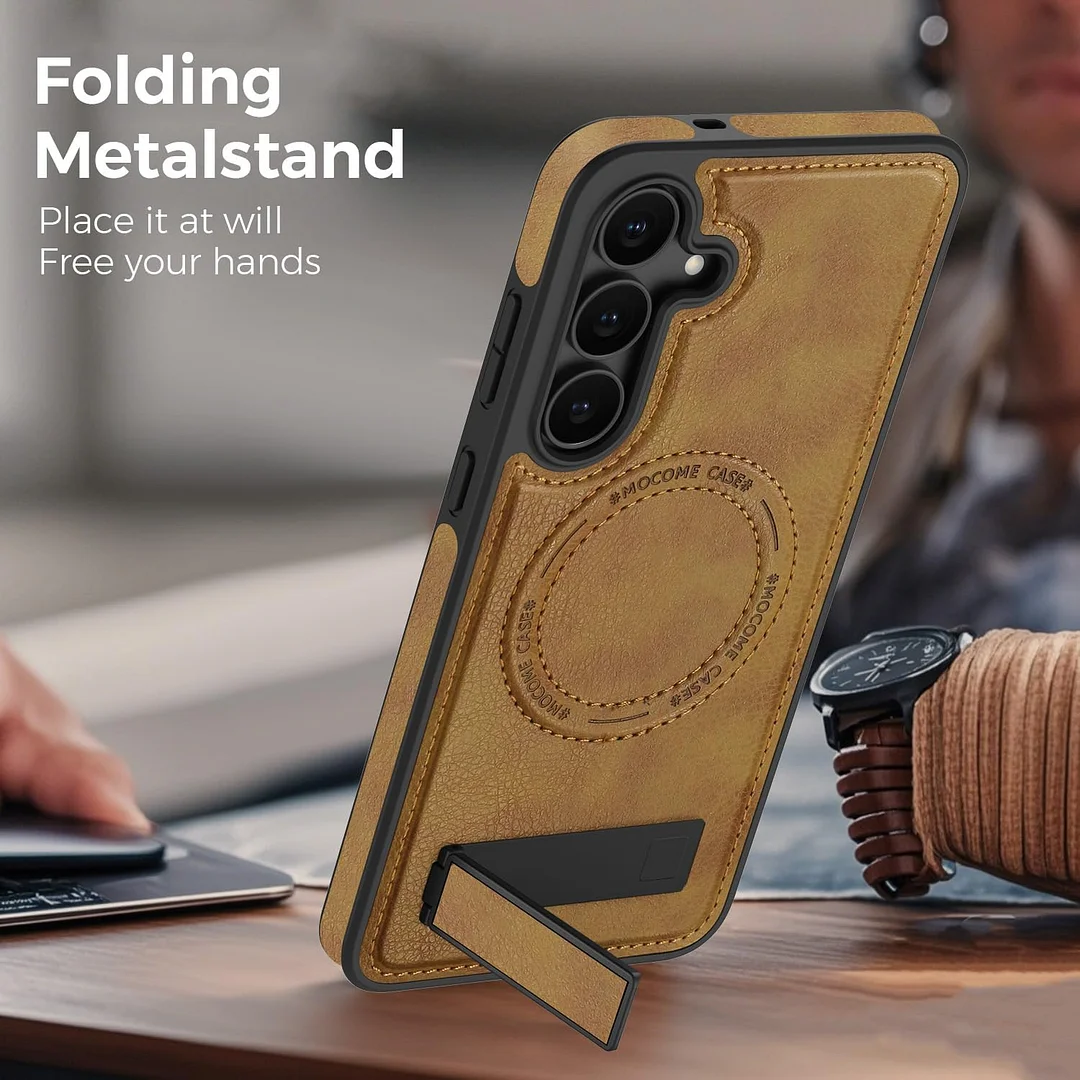 Samsung Galaxy Z Fold 6 Leather Case Magnetic Protective Case Holder Phone Case