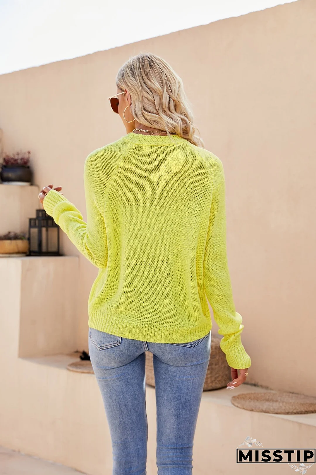 Raglan Sleeve Button Front Cardigan