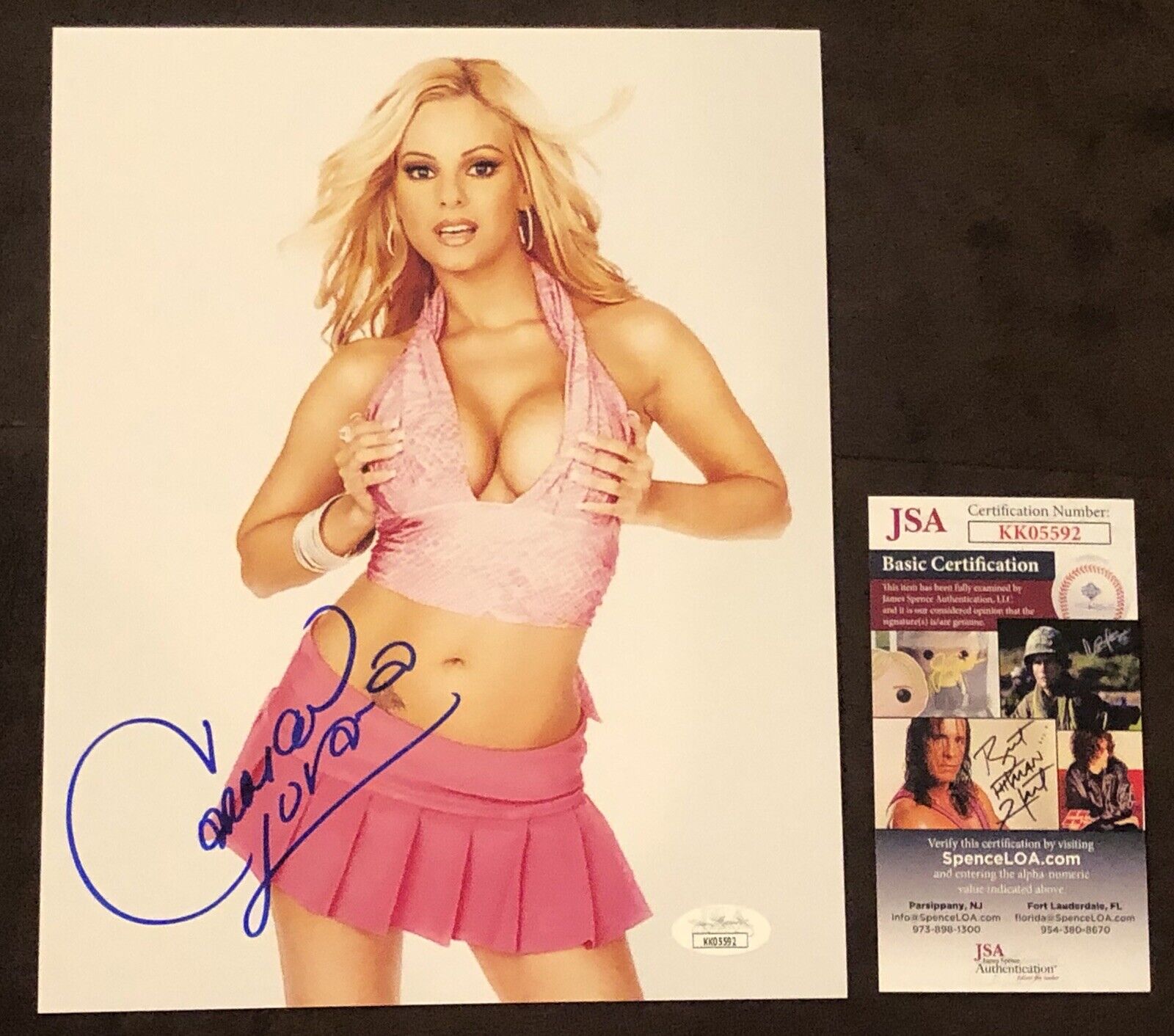 Carmen Luvana Signed 8x10 Photo Poster painting ADULT STAR AUTOGRAPH Naughty America Candid JSA