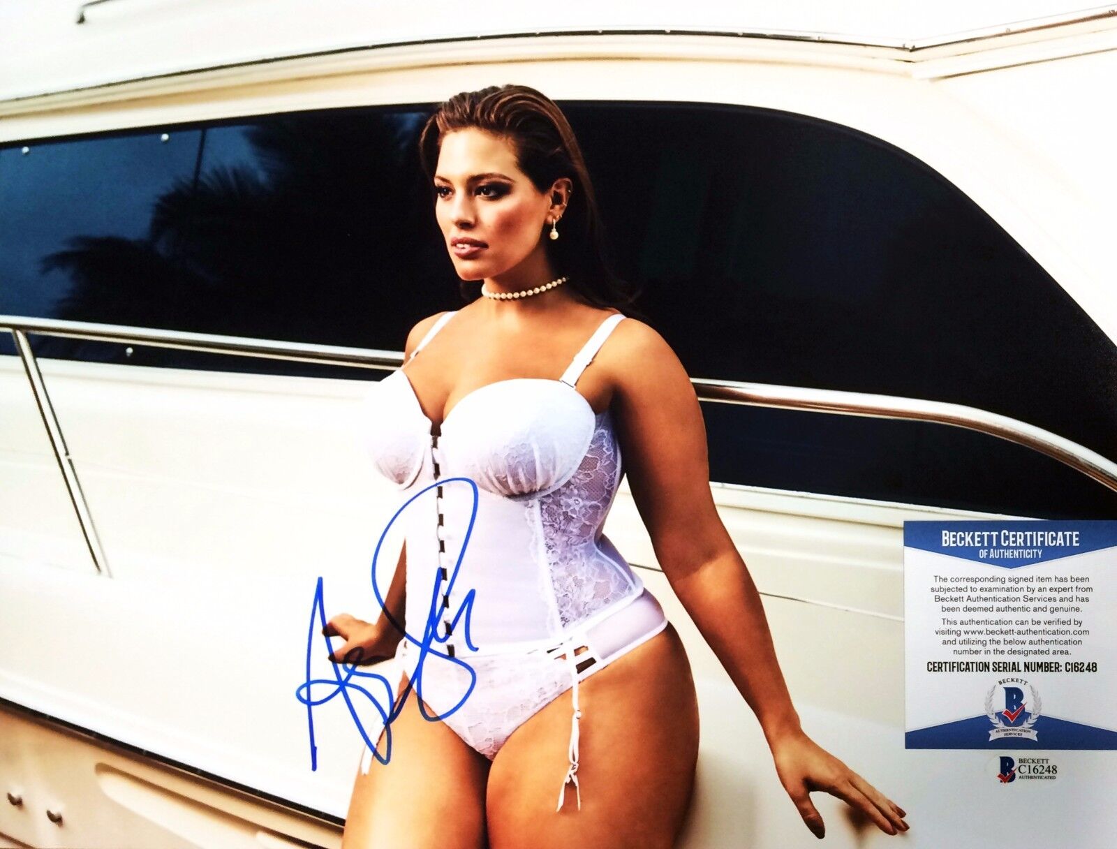 Ashley Graham Sexy Signed Autographed 11x14 Photo Poster painting BAS Cert C16248