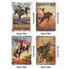 4pcs - Westside Cowboy - Vintage Metal Signs(8*12Inch)
