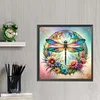 Diamond Painting-DIY Full Round Drill Flowers Dragonfly