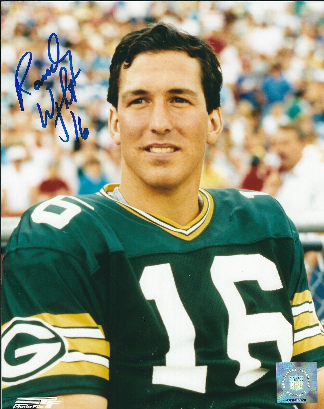 Signed 8x10 RANDY WRIGHT Green Bay Packers Autographed Photo Poster painting - w/COA