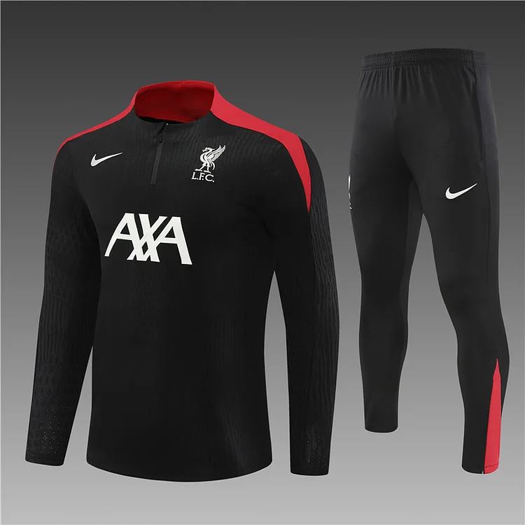2024-25 Liverpool FC black half-zip training jersey