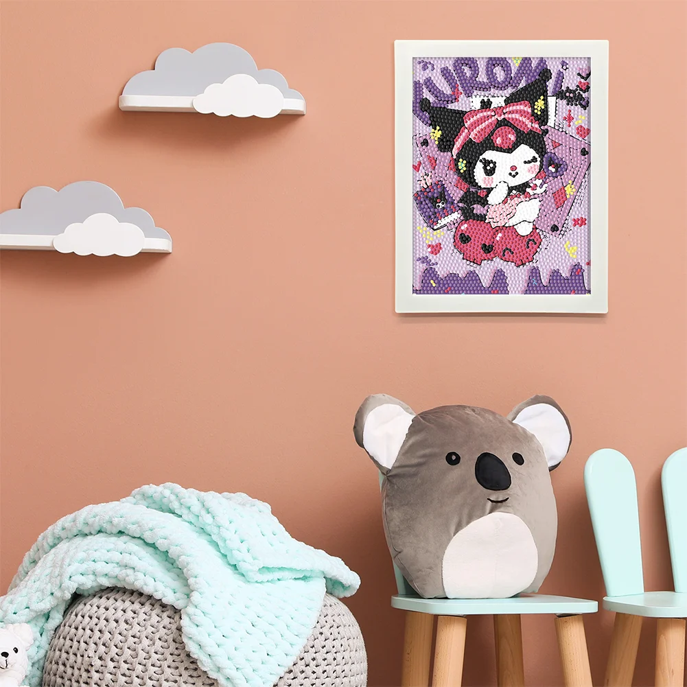 Diamond Painting - Full Round Drill - Kuromi(Canvas|15*20cm)【with Plastic Frame】