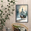 Snow Huts Carriages-Full Round Diamond Painting(40x60cm)