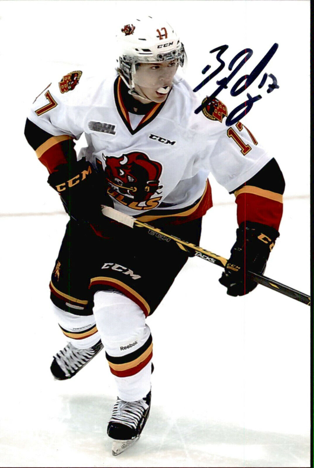 Brandon Saigeon SIGNED 4x6 Photo Poster painting BELLEVILLE BULLS / COLORADO AVALANCHE #4