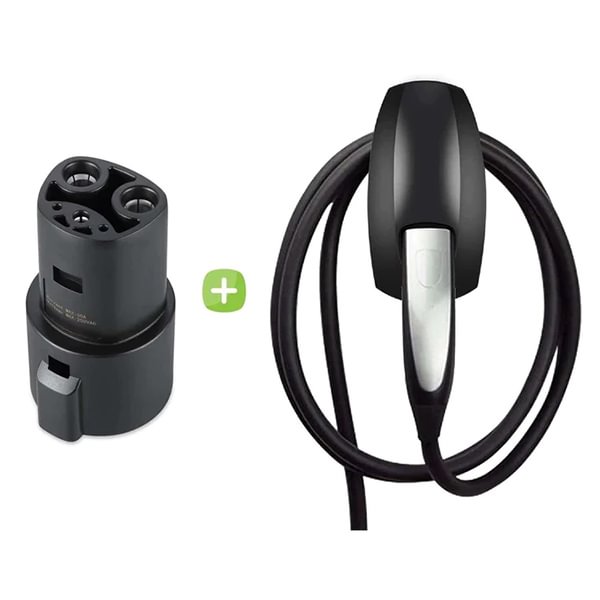 J1772 to Model 3/Y/S/X Charging Adapter & Model 3/Y/S/X Charger Mount Bundle