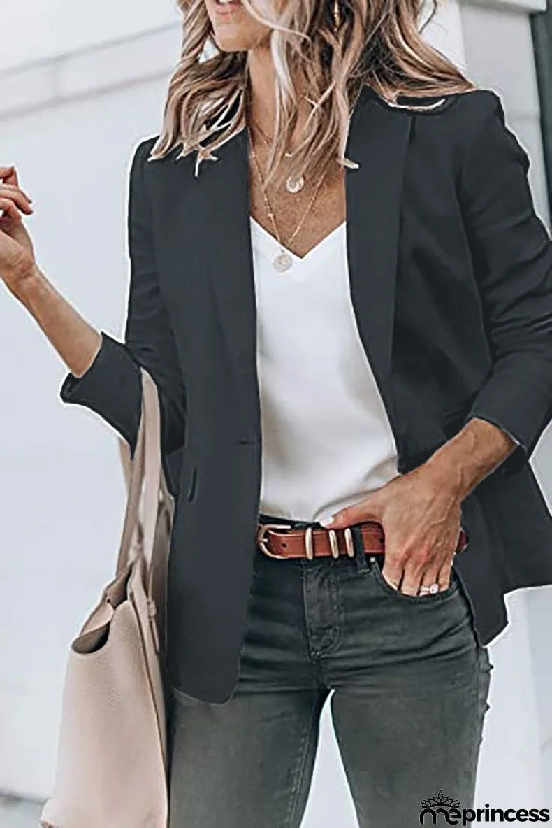 Casual Turndown Collar Coat