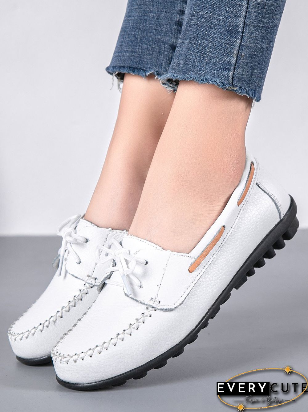 Retro Casual Simple Lace-up Flat Shoes