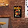 AC/DC - Panneaux en &eacute;tain m&eacute;tallique(20*30cm/30*40cm) - Musique