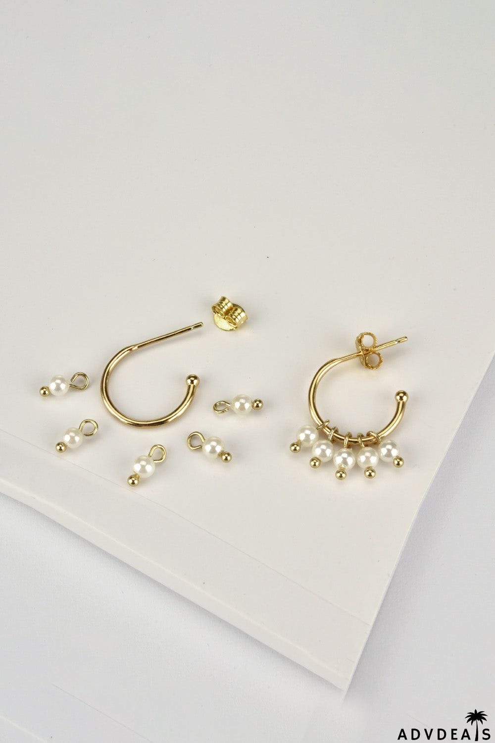 Pearl 925 Sterling Silver C-Hoop Earrings