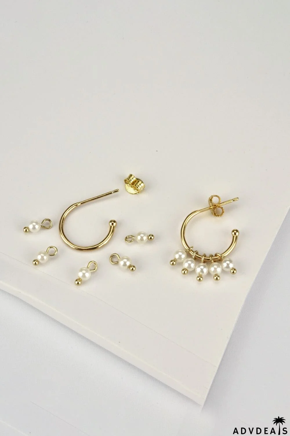 Pearl 925 Sterling Silver C-Hoop Earrings