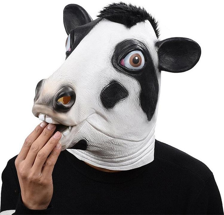 Halloween Cow Mask Halloween Animal Party Full Head Mask