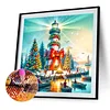 Christmas Lighthouse - Diamond Painting - Full Round Drill (Canvas|40*40cm)