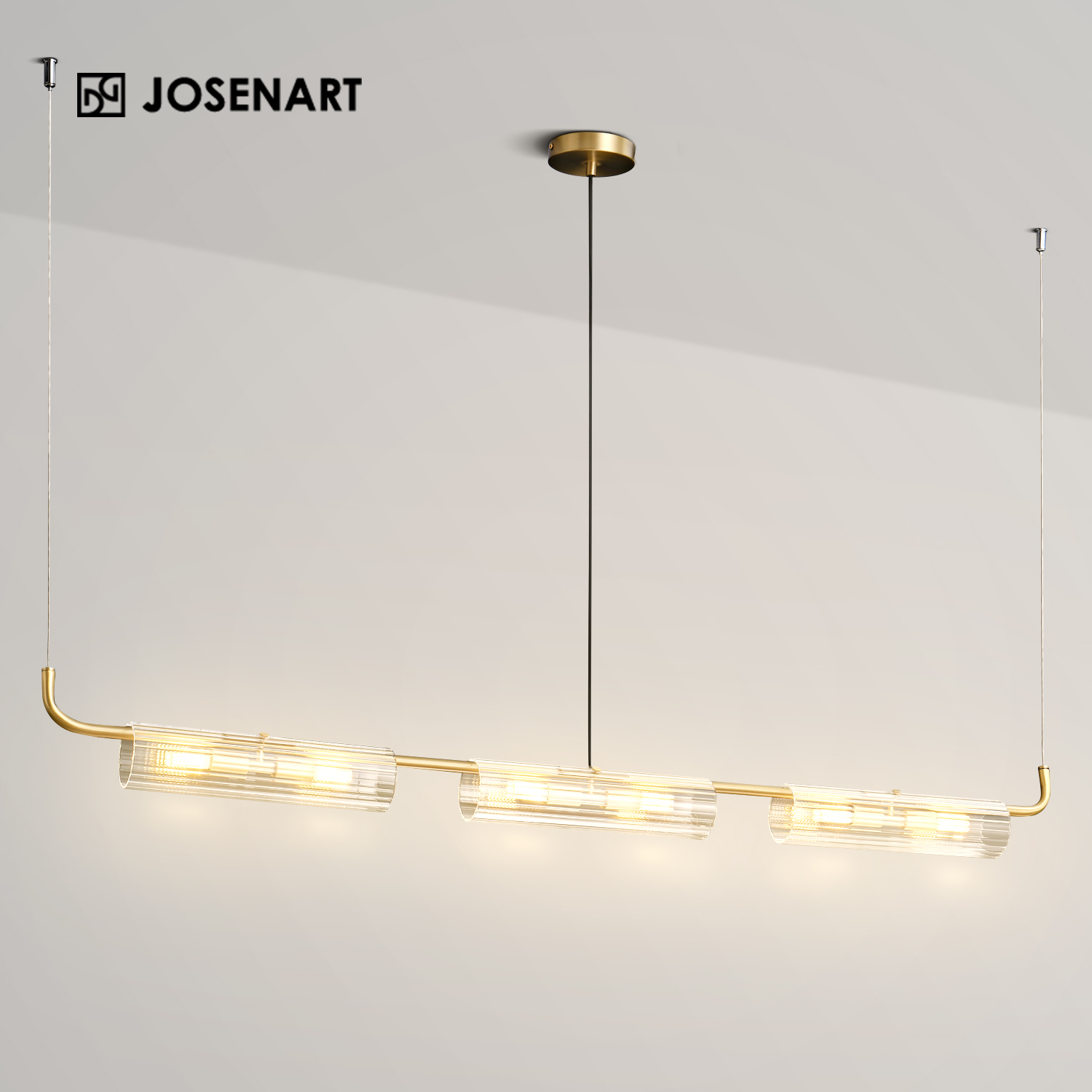 Ariel 3 Light Linear In Aged Brass JOSENART Josenart