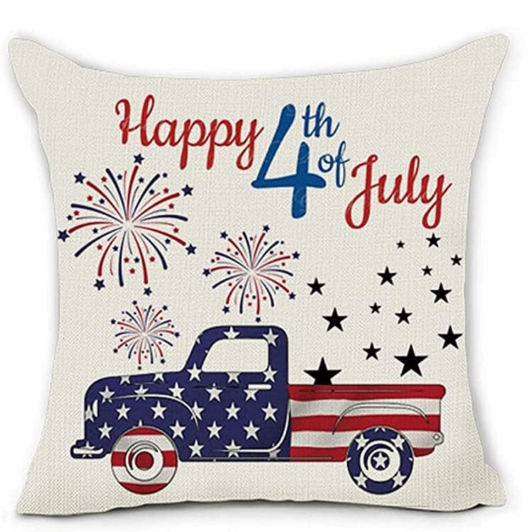 American Independence Day Pillowcase ，American Flag  Pillowcase，Happy 4th of July Pillowcase