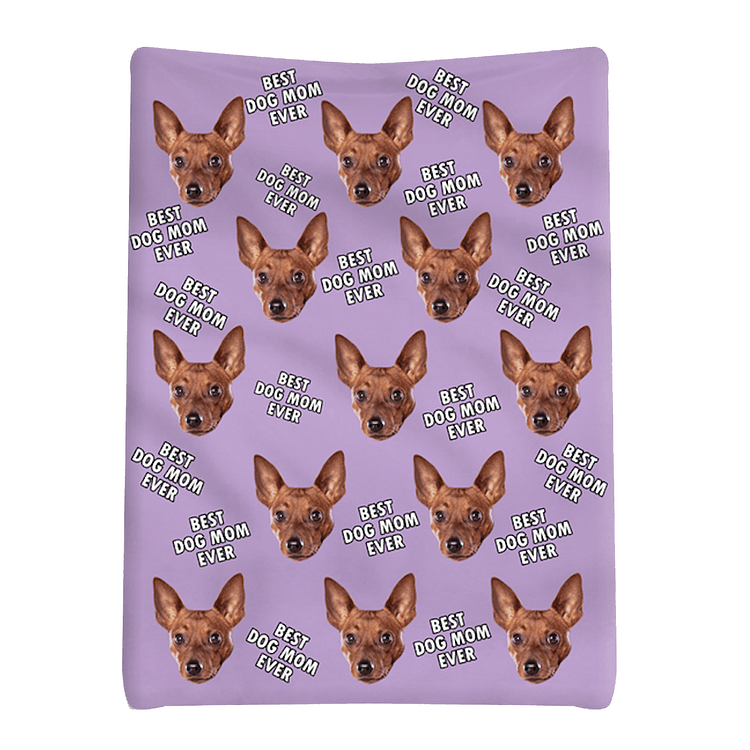 BlanketCute-Personalized Blanket with Photo-Best Dog Mom Ever