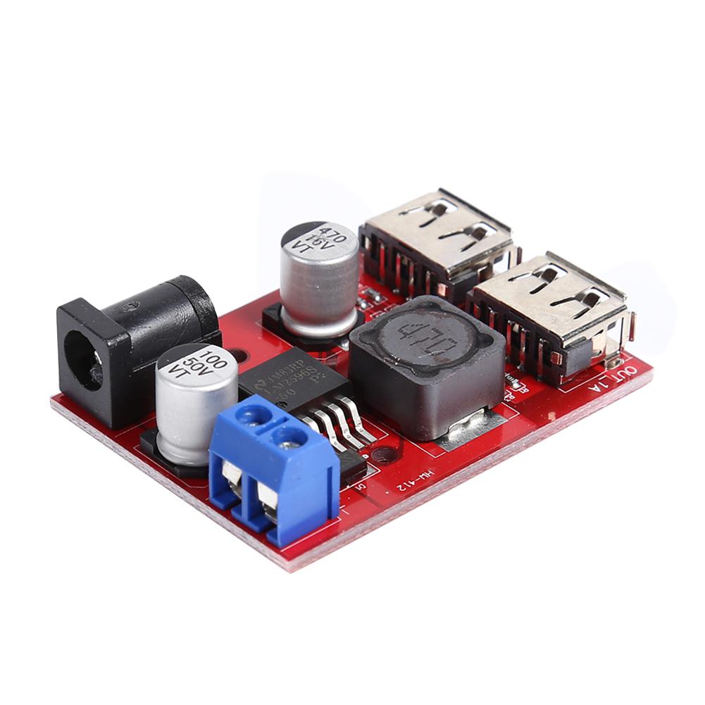 

Dual USB DC-DC 9V 12V 24V 36V to 5V 3A Step Down Solar Power Supply Module, 501 Original